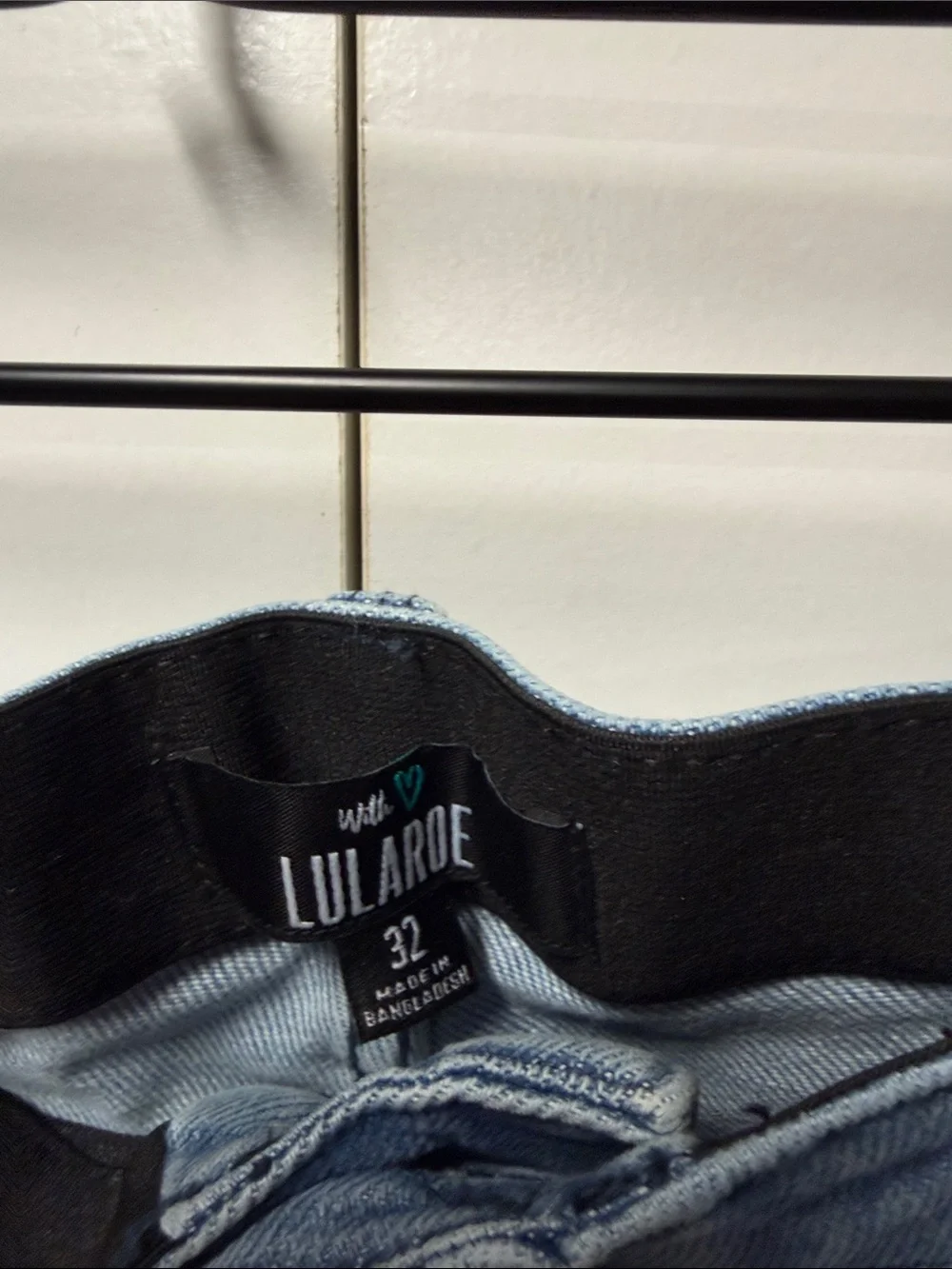 LuLaRoe Light Blue Denim Waistband Shorts